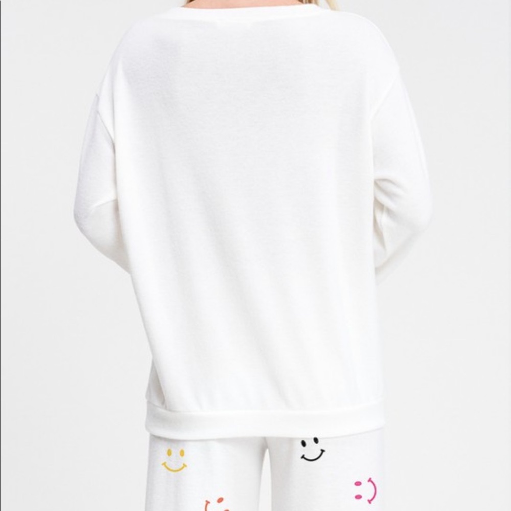 Smiley Faces Printed Lounge Top - Picture 3 of 3